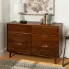 BR6DSLDRWT Sloane Mid-Century Modern Walnut Brown Dresser - Walker Edison