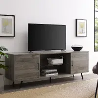 W70NORSG Mid Century Modern 70 Inch TV Stand - Slate Grey