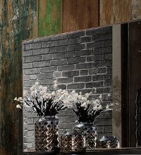 Modern Rustic Brown Mirror - Forge