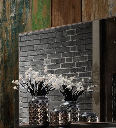 Modern Rustic Brown Mirror - Forge
