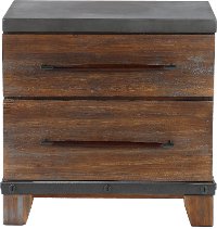 Modern Rustic Brown Nightstand - Forge