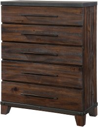 Modern Rustic Brown Chest of Drawers - Forge