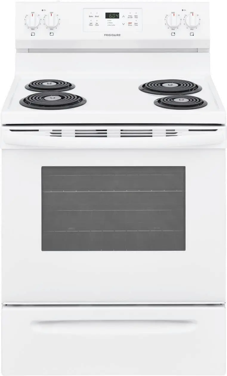 FFEF3016VW Frigidaire 30 Inch Electric Range - 5.3 cu. ft. White-1