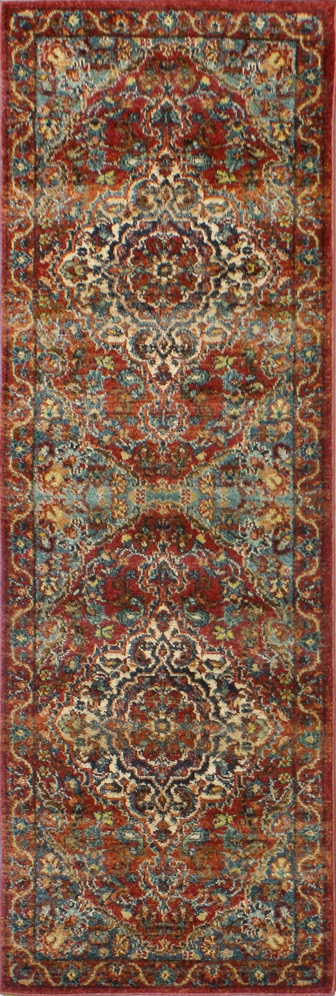 Traditional Cromwell Rust 10 Foot Runner Rug - Buckingham-1