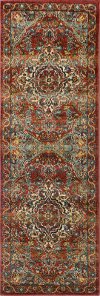 Traditional Cromwell Rust 10 Foot Runner Rug - Buckingham
