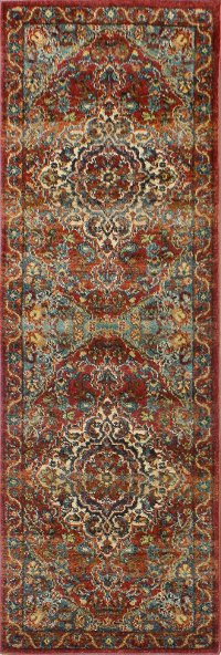 Traditional Cromwell Rust 10 Foot Runner Rug - Buckingham