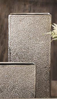 20 Inch Silver Organic Lace Vase-2