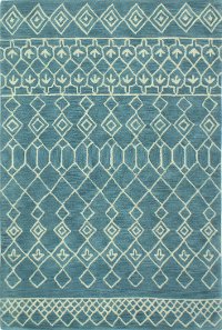 S185-AZ-4X6-ST258 4 x 6 Small Contemporary Avalon Azure Blue Rug - Chelsea