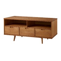 Mid Century 58 Inch Modern TV Stand - Caramel-2