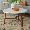 AF30EMCTPC Mid Century Modern Round Coffee Table - Walker Edison