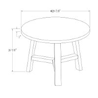 Mid Century Modern Round Coffee Table - White Marble/Acorn-5