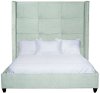 Clearance Contemporary Seafoam Green Queen Upholstered Bed - Nina