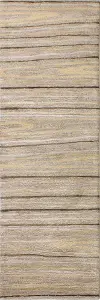 Contemporary Mitzi Taupe 8 Foot Runner Rug - Greenwich