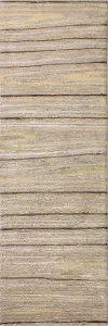 Contemporary Mitzi Taupe 8 Foot Runner Rug - Greenwich