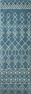 Contemporary Avalon Azure Blue 8 Foot Runner Rug - Chelsea