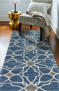 S185-AZ-2.6X8-ST261 Contemporary Alpine Azure Blue 8 Foot Runner Rug - Chelsea-2