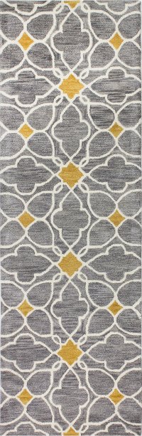 Contemporary Alpine Gray 8 Foot Runner Rug - Chelsea