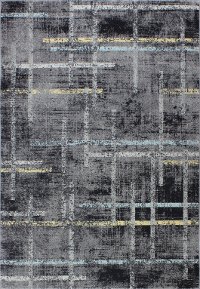 5 x 8 Medium Traditional Nellie Dark Gray and Blue Rug - Everek-6