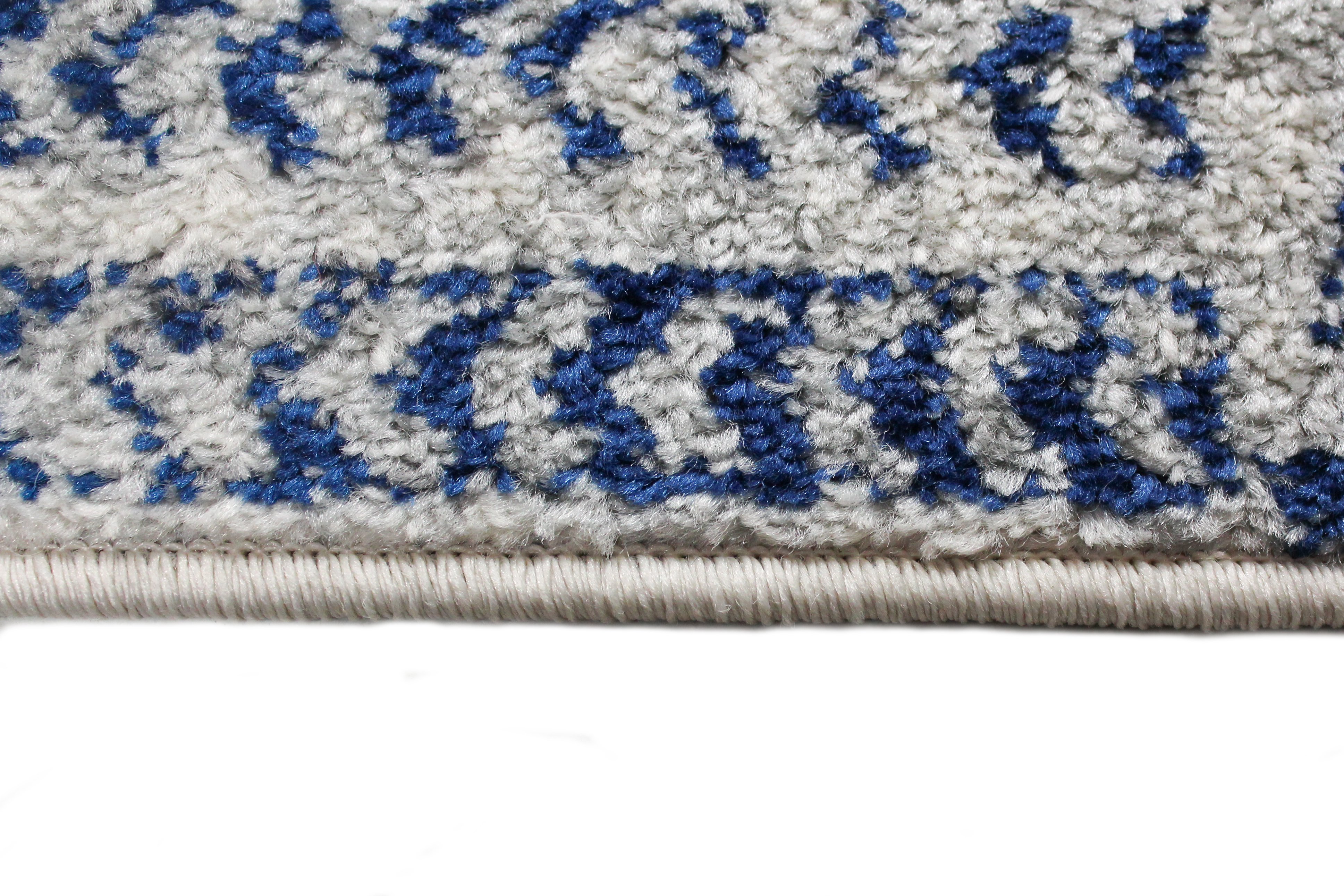 5 x 8 Medium Transitional Zaza Blue and Ivory Area Rug - Mayfair-6