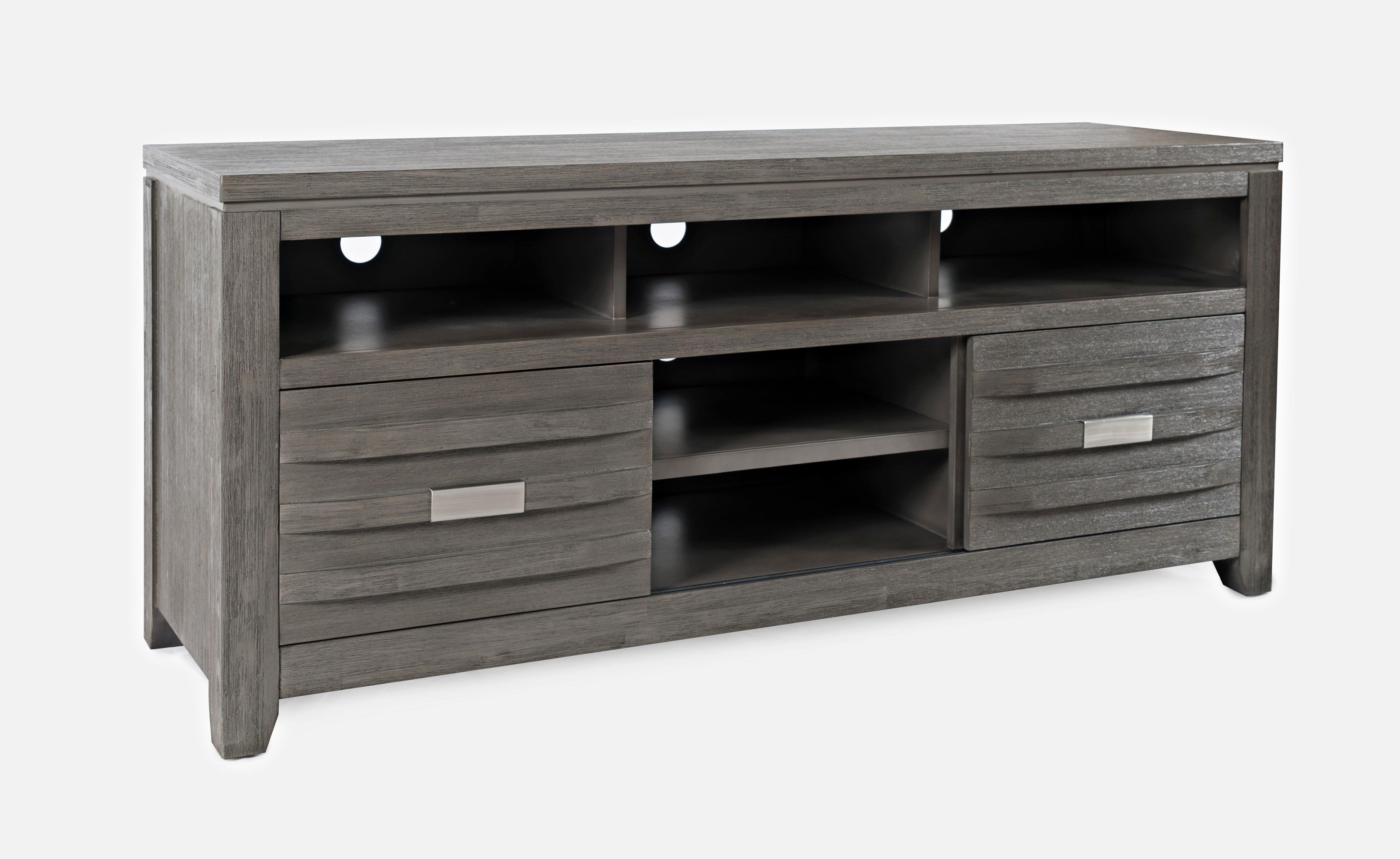 Brushed Gray Modern 60 Inch TV Stand - Altamonte-2