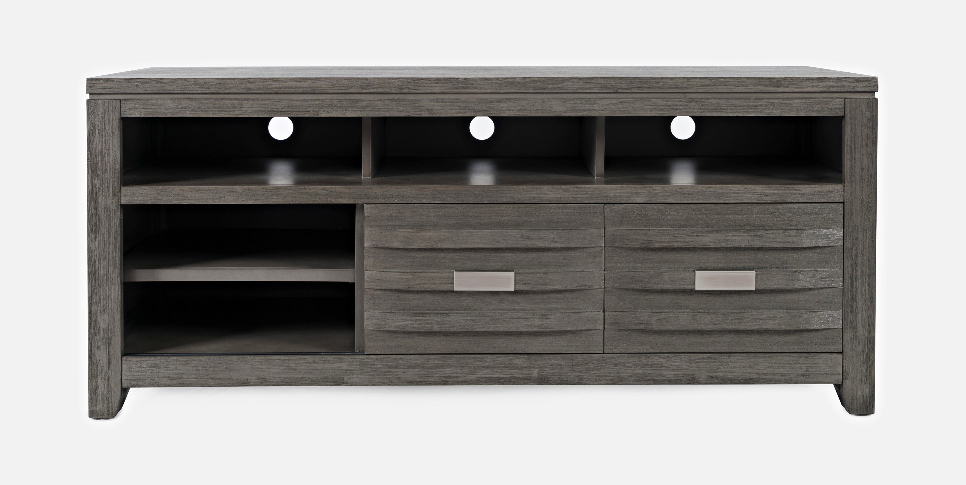 Brushed Gray Modern 60 Inch TV Stand - Altamonte-4