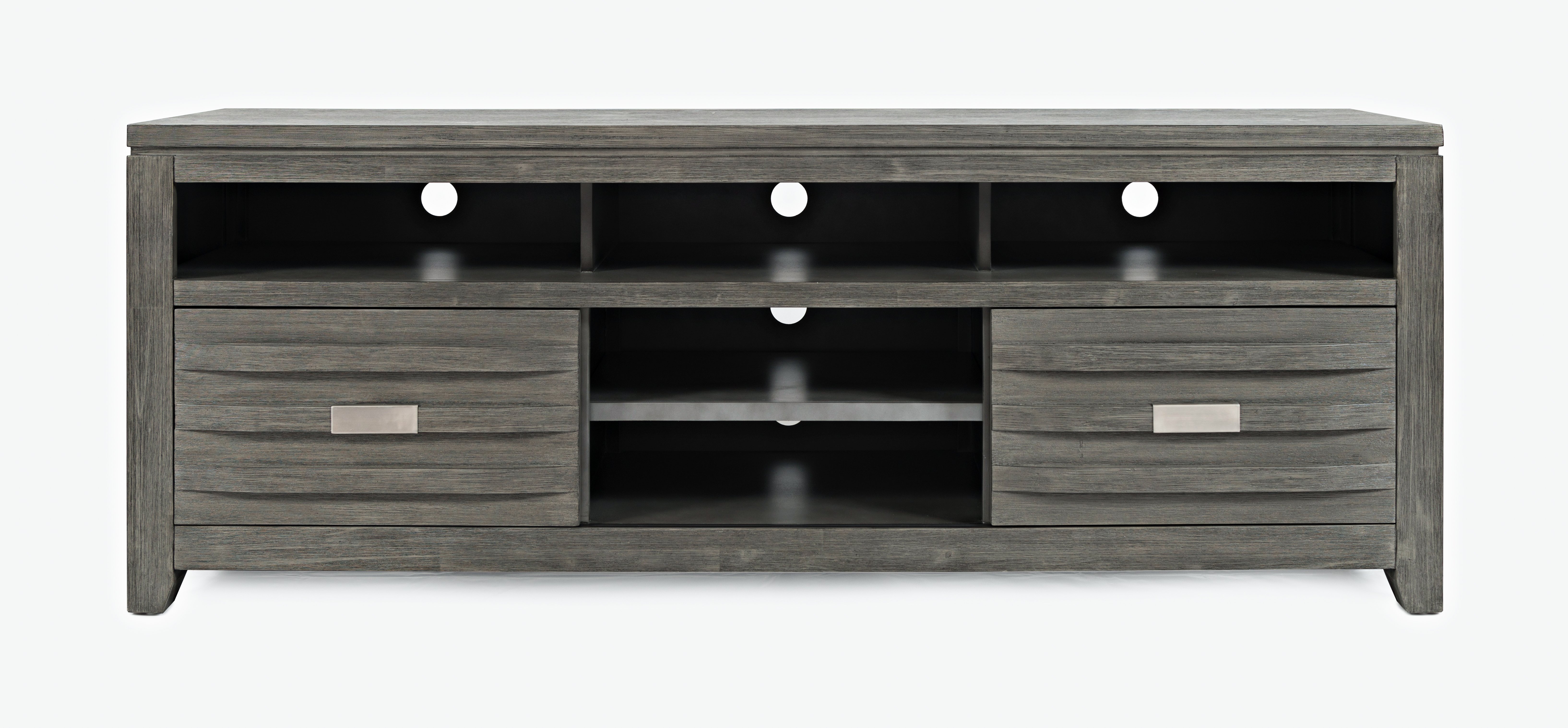 Brushed Gray Modern 70 Inch TV Stand - Altamonte-1