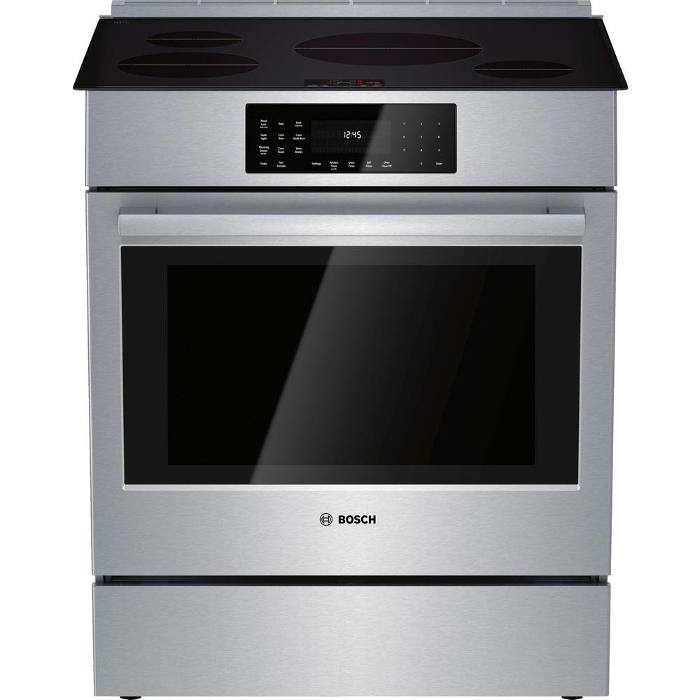 HII8056U Bosch 800 Series 30 Inch Electric Induction Range with Convection Oven - 5.4 cu. ft. Stainless Steel-1