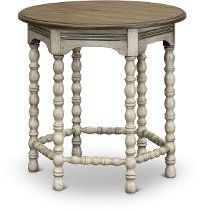 Antique White Lamp Table - Plymouth