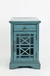 Aqua Blue Chairside Table - Craftsman