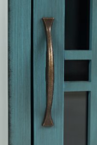Aqua Blue Chairside Table - Craftsman-5