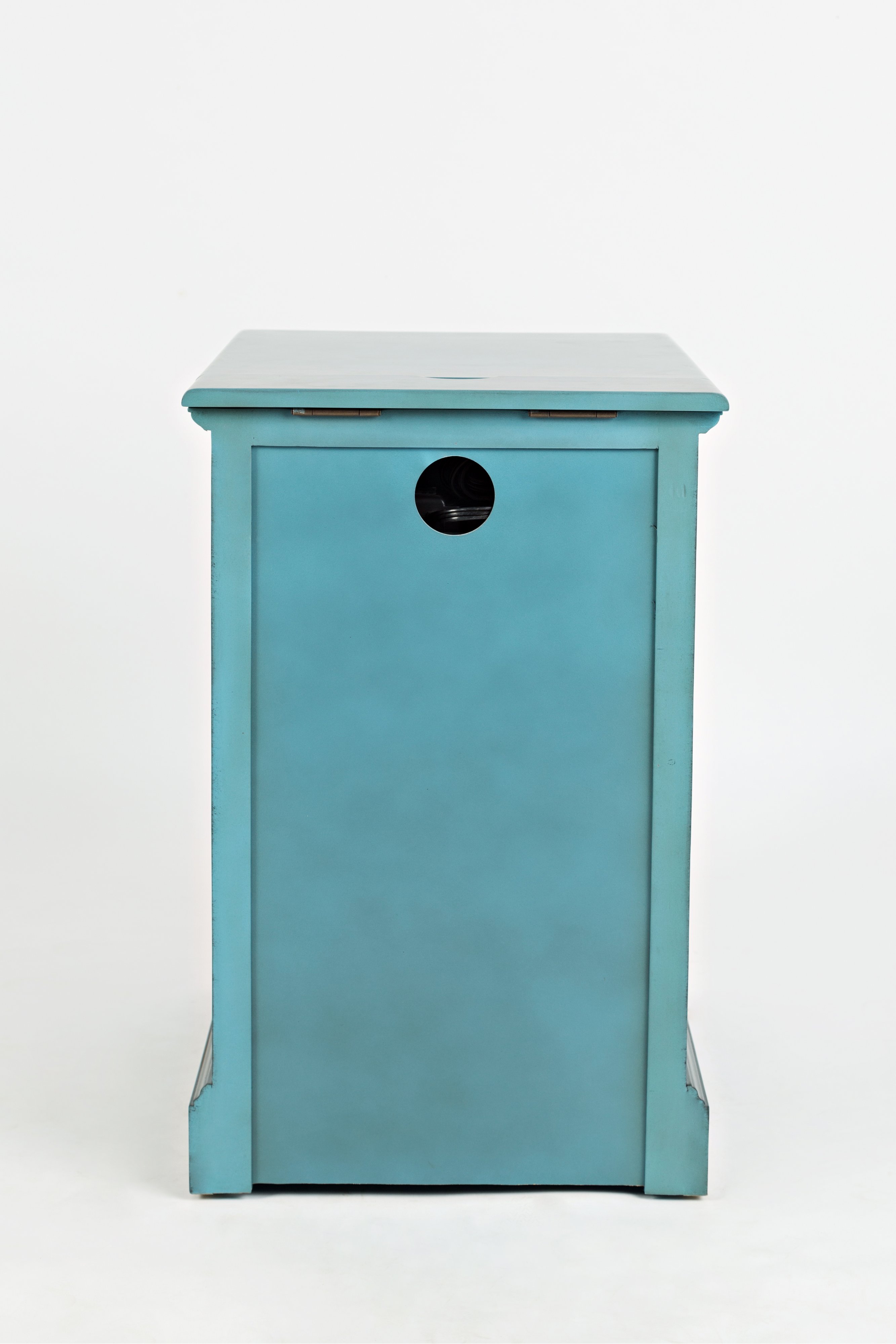 Craftsman Aqua Blue Chairside Table-4