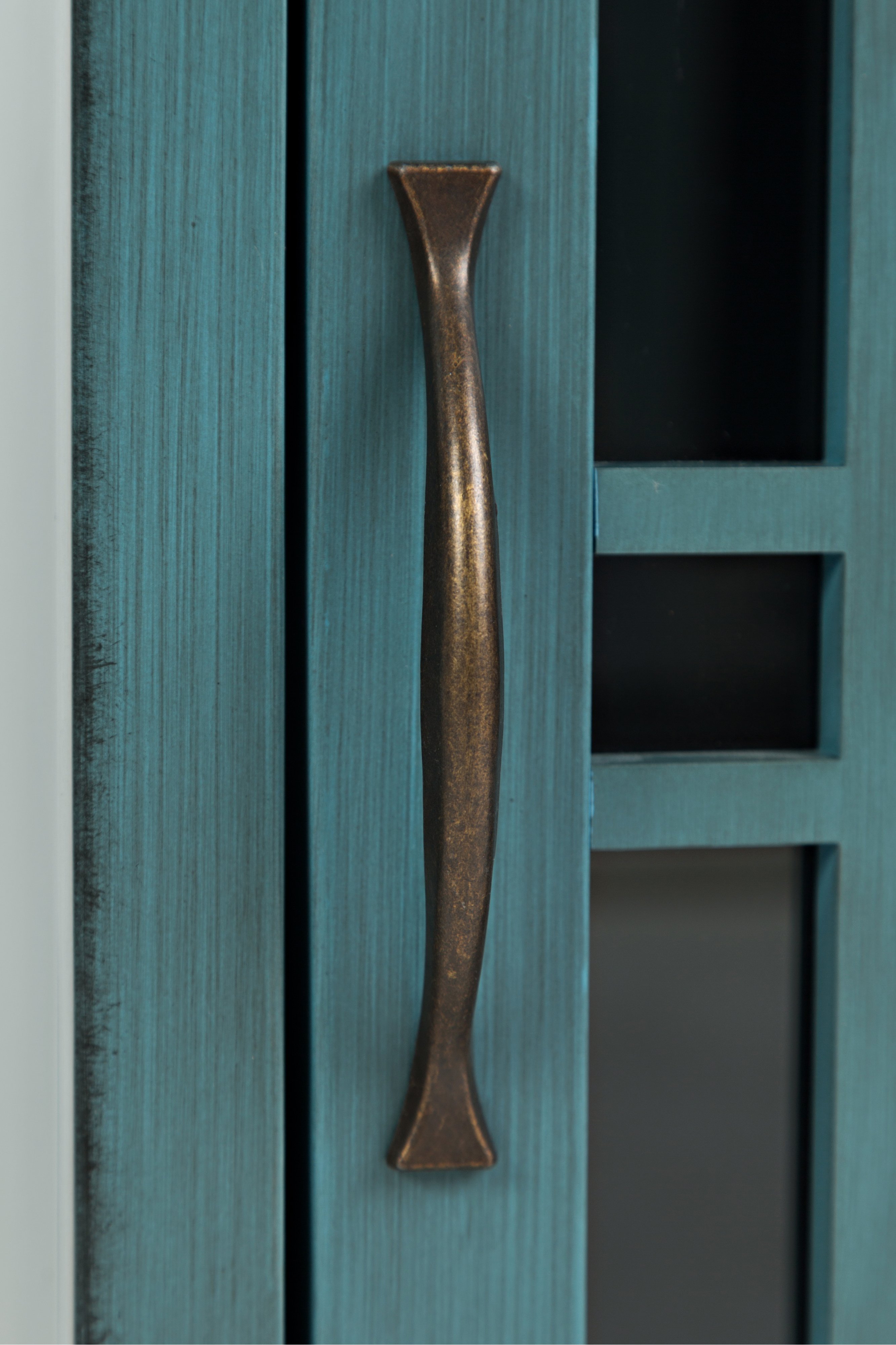 Craftsman Aqua Blue Chairside Table-5