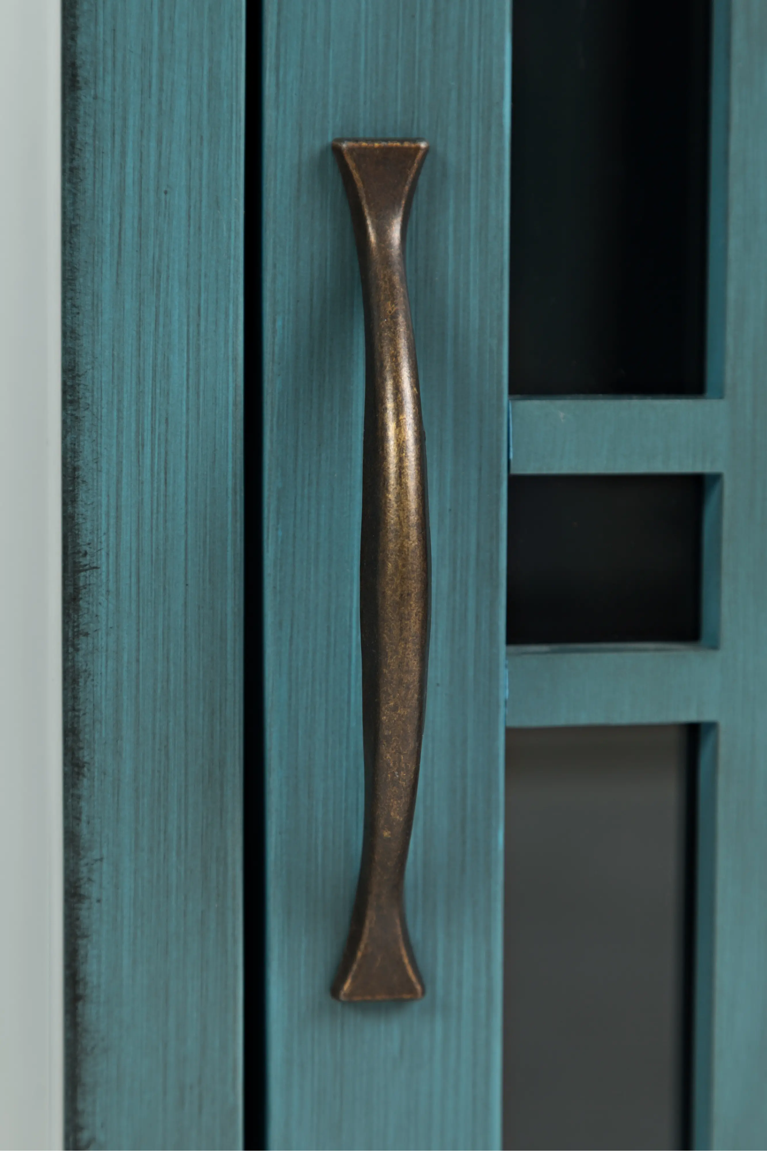 Craftsman Aqua Blue Chairside Table-5