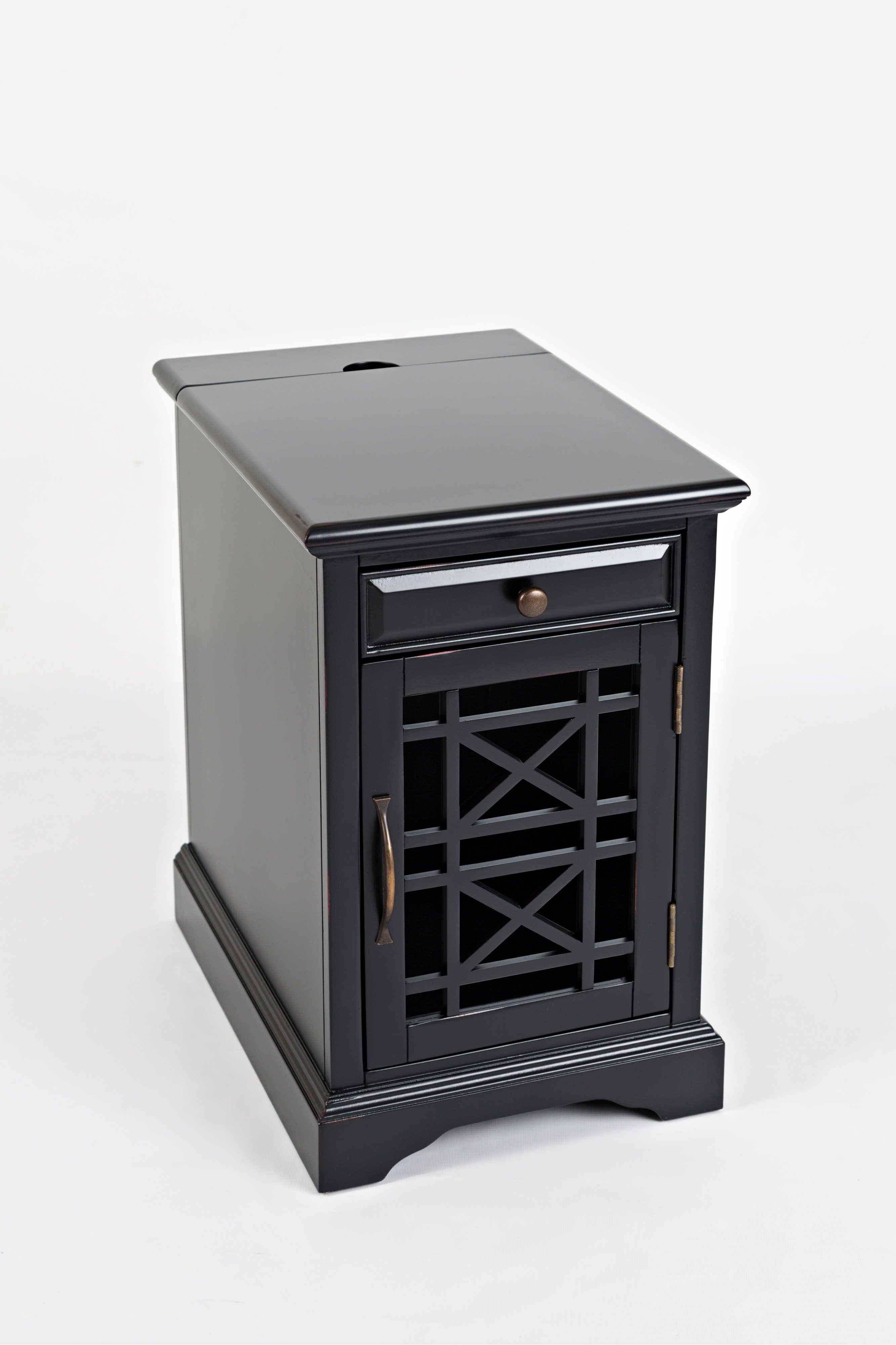 Craftsman Black Chairside Table-1