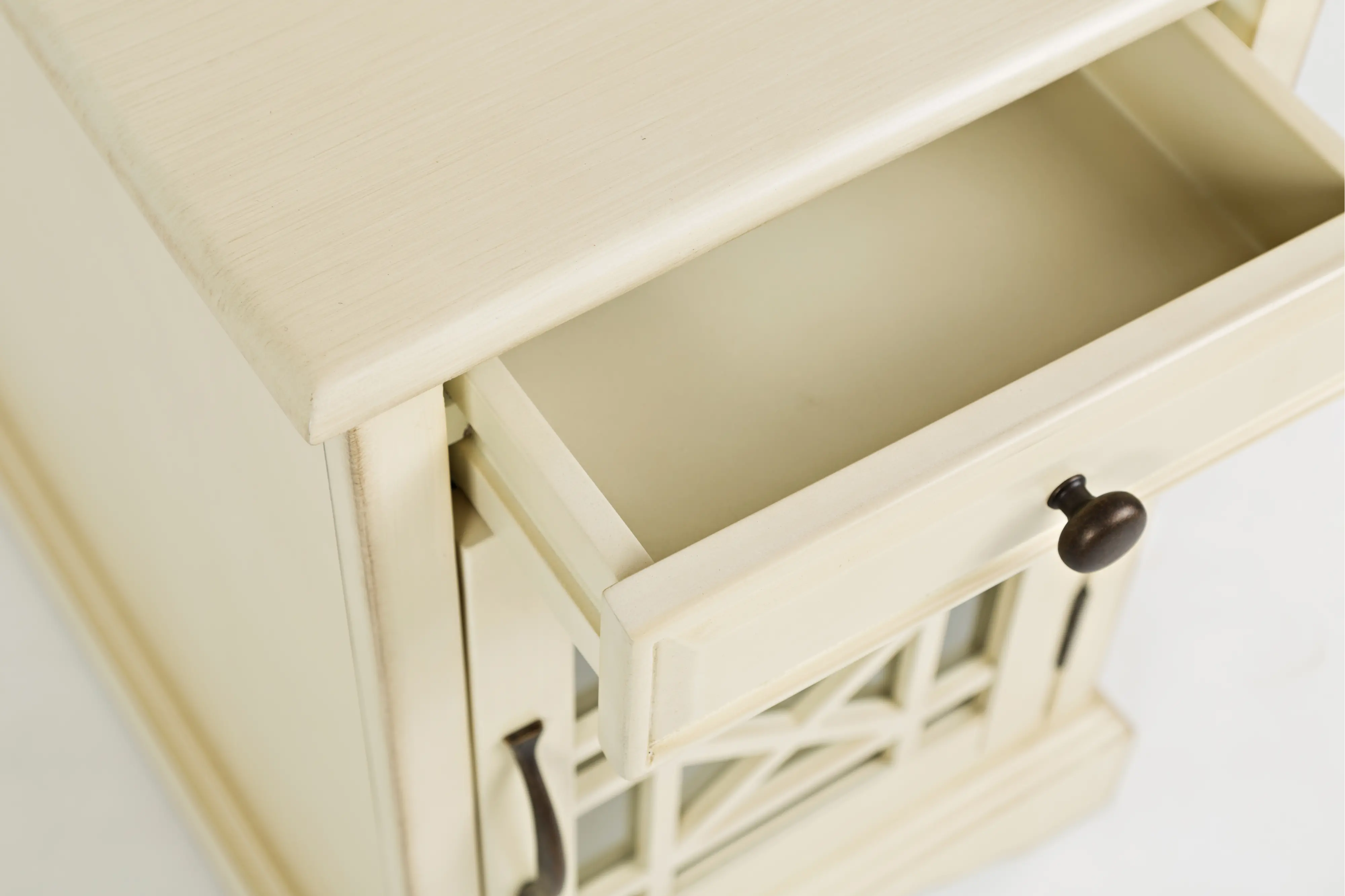 Craftsman Cream Chairside Table-7