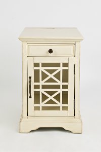 Cream Chairside Table - Craftsman