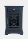 Navy Blue Chairside Table - Craftsman