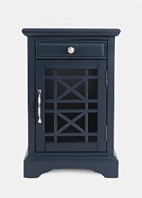 Navy Blue Chairside Table - Craftsman