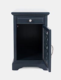 Navy Blue Chairside Table - Craftsman-2