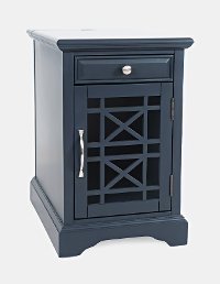 Navy Blue Chairside Table - Craftsman-3