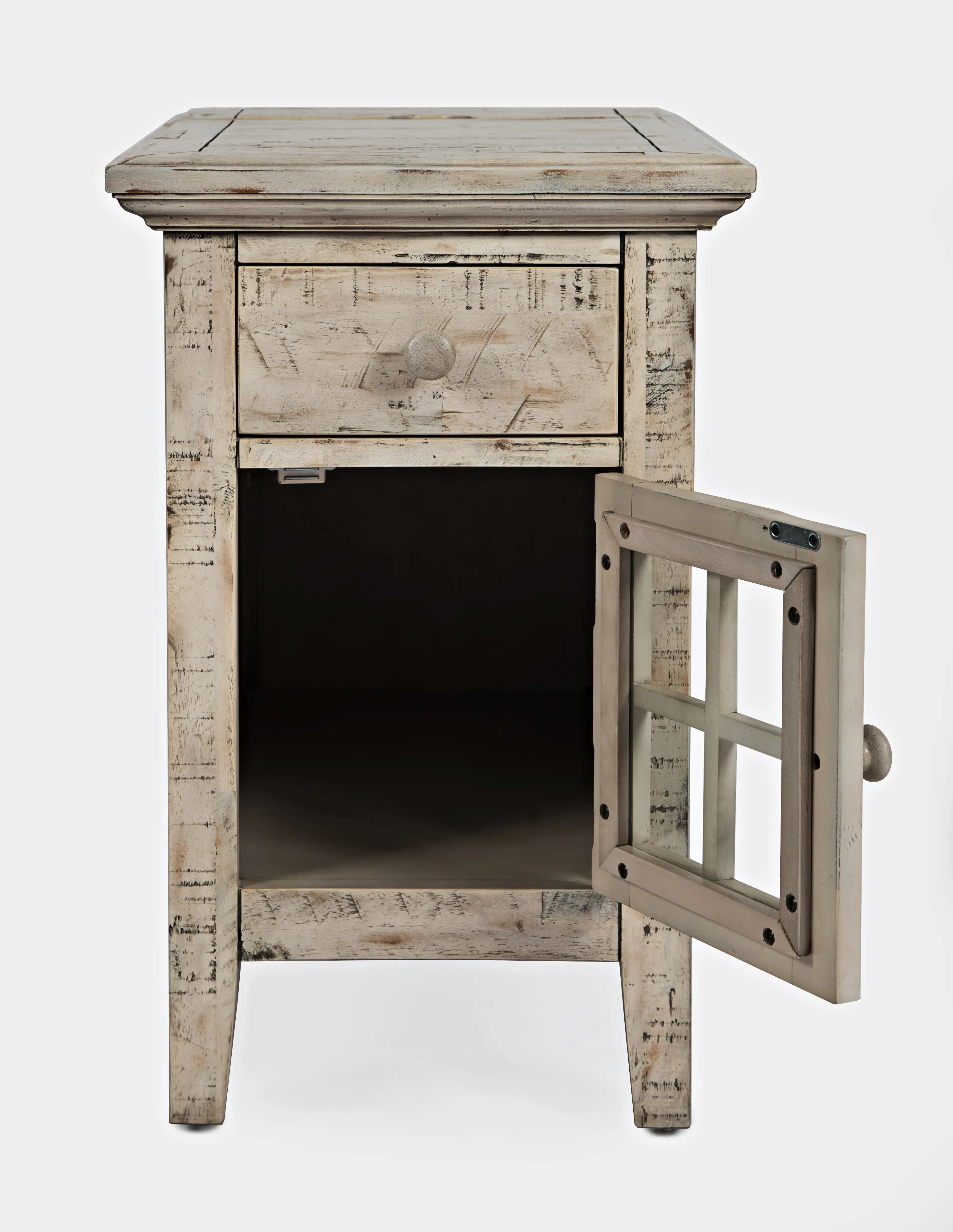 Rustic Shores White Chairside Table-2
