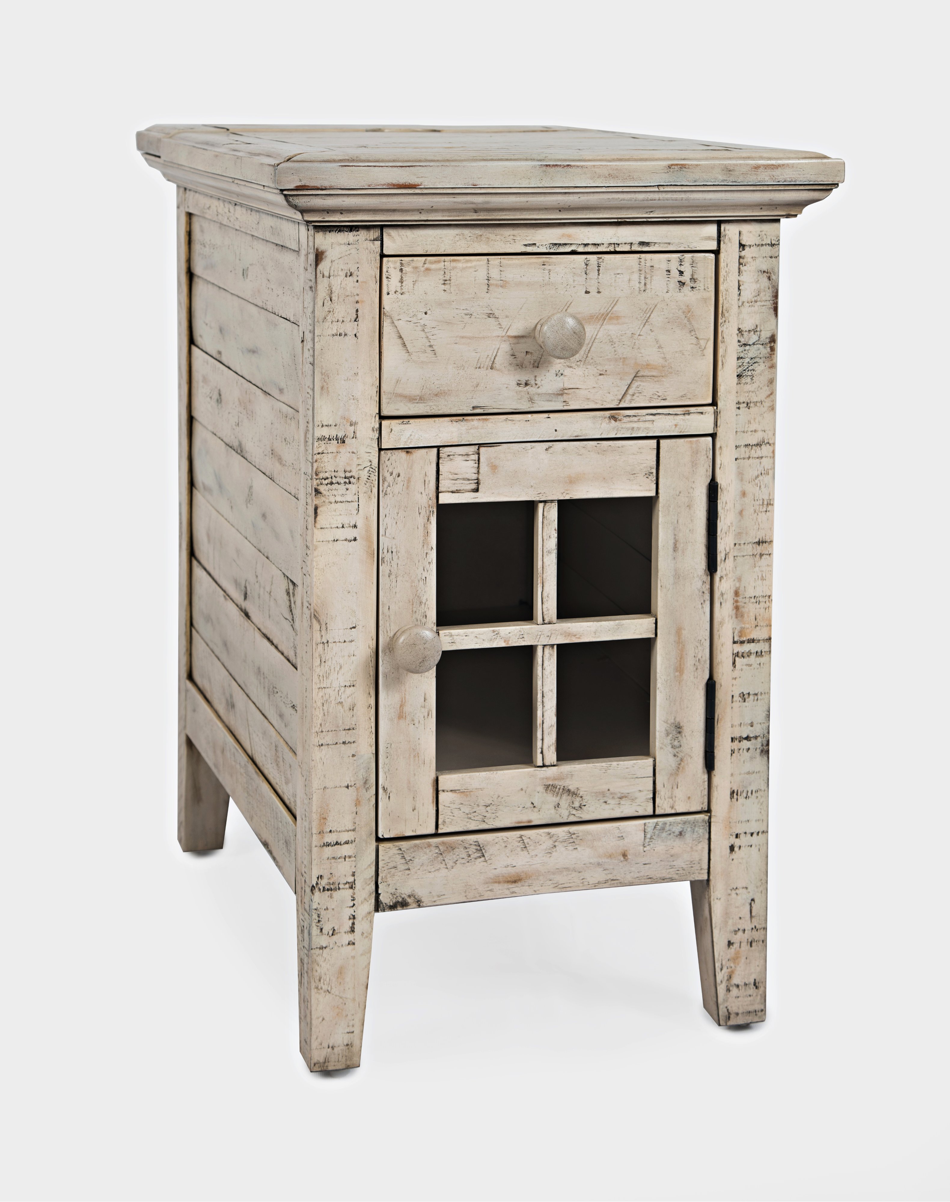 Rustic Shores White Chairside Table-3