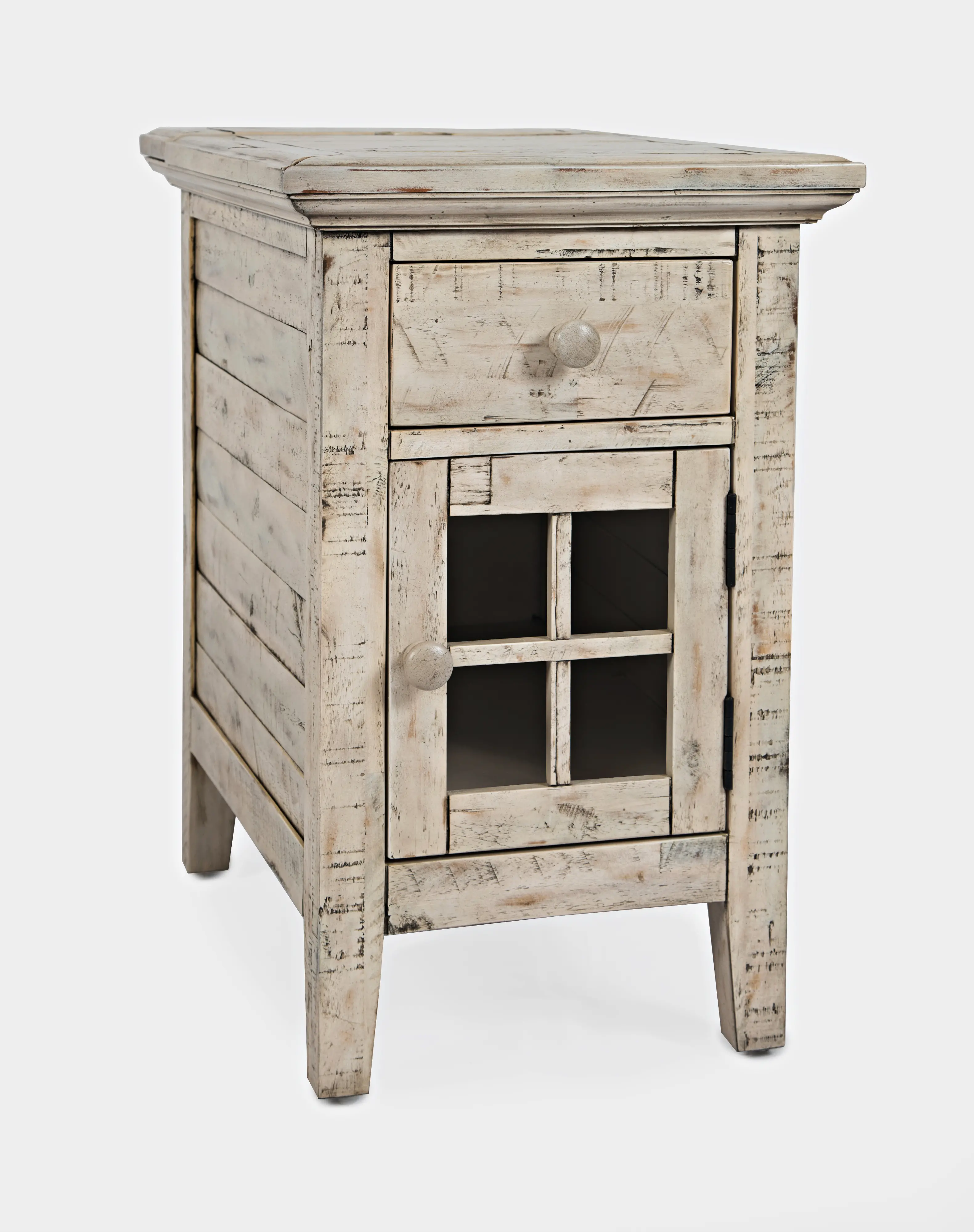 Rustic Shores White Chairside Table-3