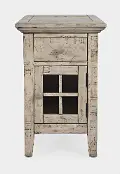 Rustic Shores White Side Table