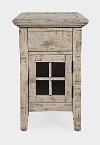 Rustic White Chairside Table - Rustic Shores