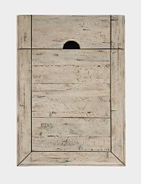 Rustic White Chairside Table - Rustic Shores-4