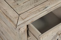 Rustic White Chairside Table - Rustic Shores-5