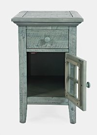 Rustic Blue Chairside Table - Rustic Shores-2