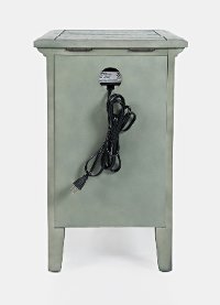 Rustic Blue Chairside Table - Rustic Shores-8