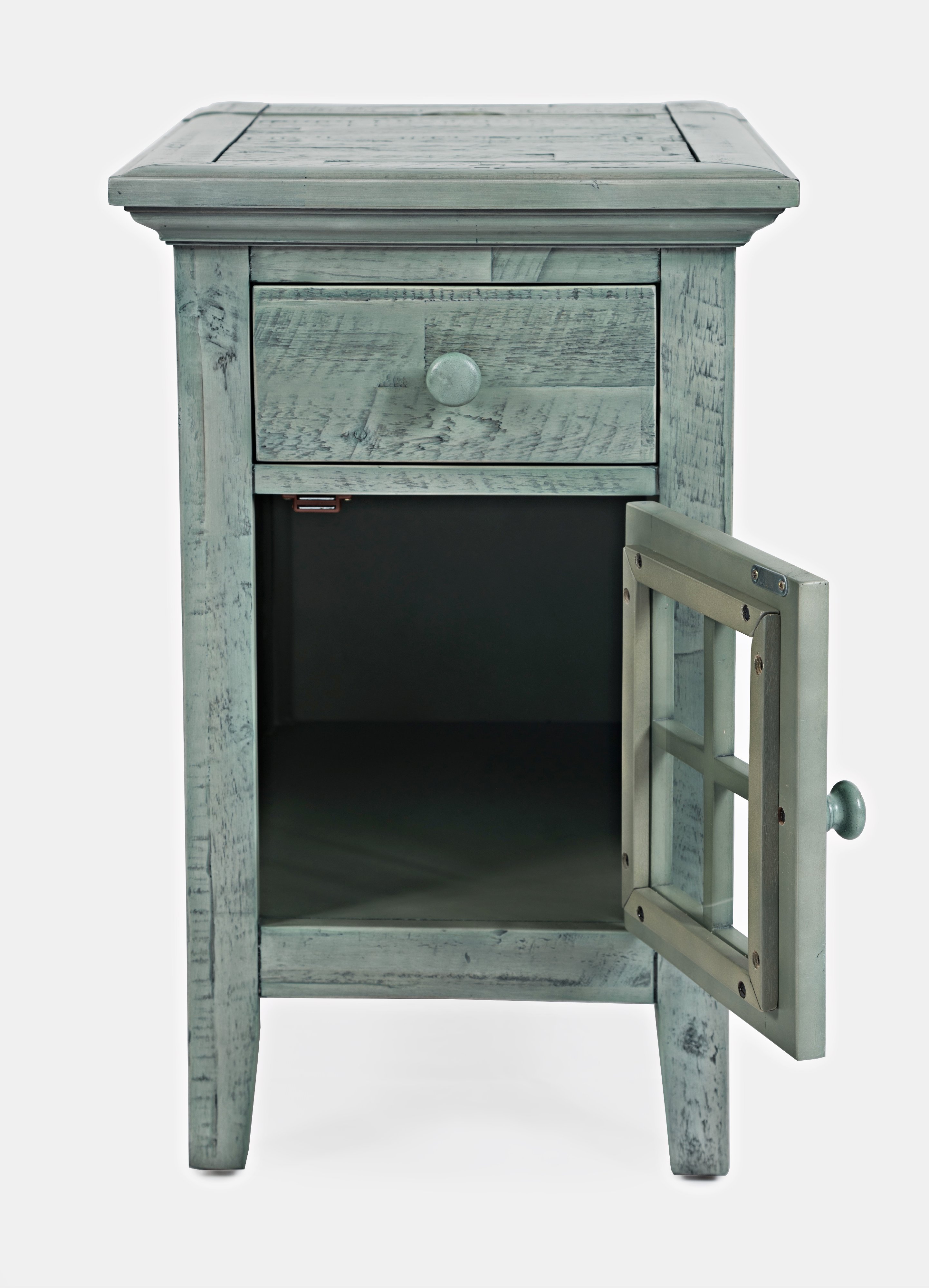Rustic Shores Blue Chairside Table-2